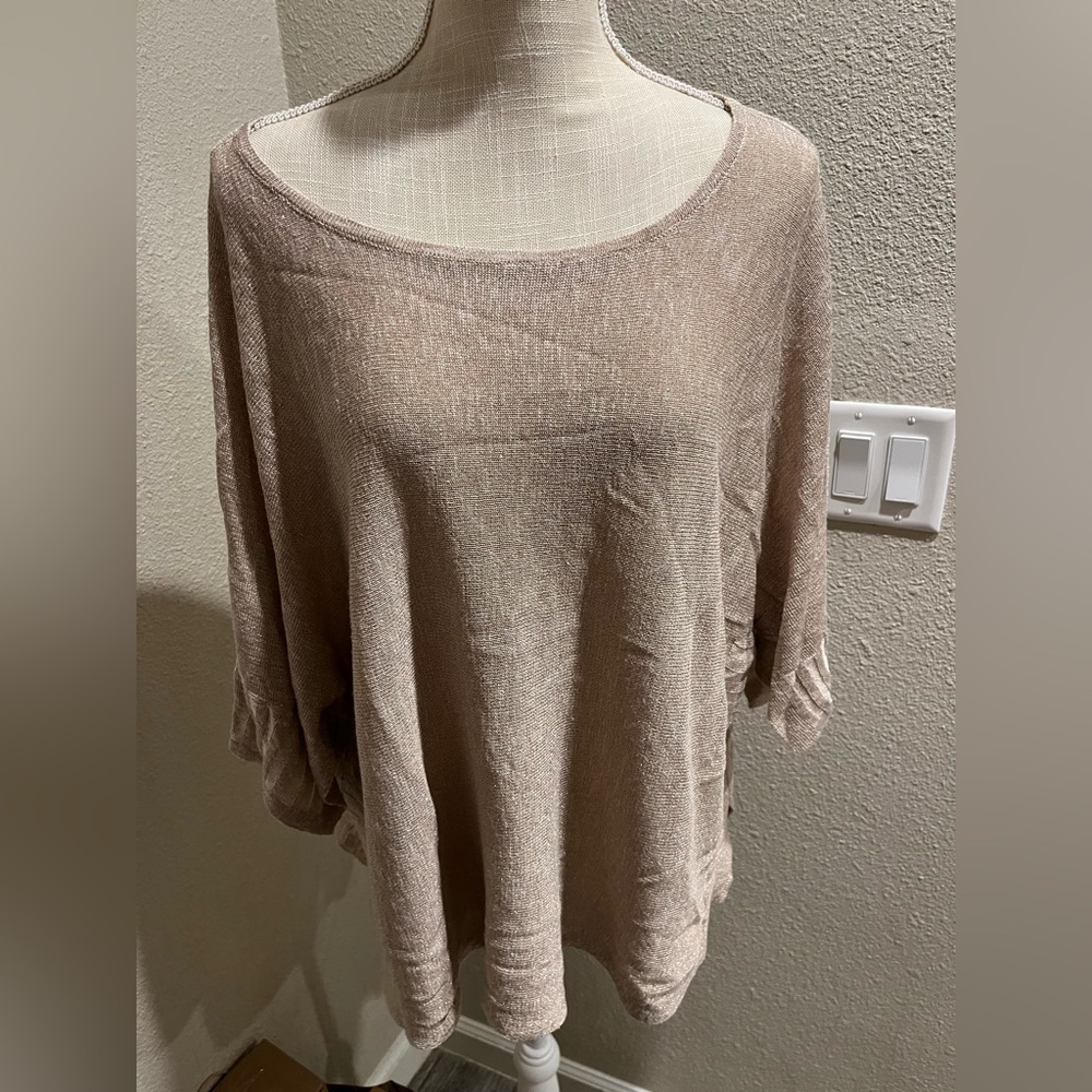 Gold Anthropologie sweater tunic